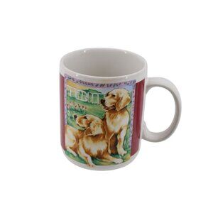 1987 Golden Retriever Mug Message Mugs Montage Vintage Coffee Tea Cup 93705